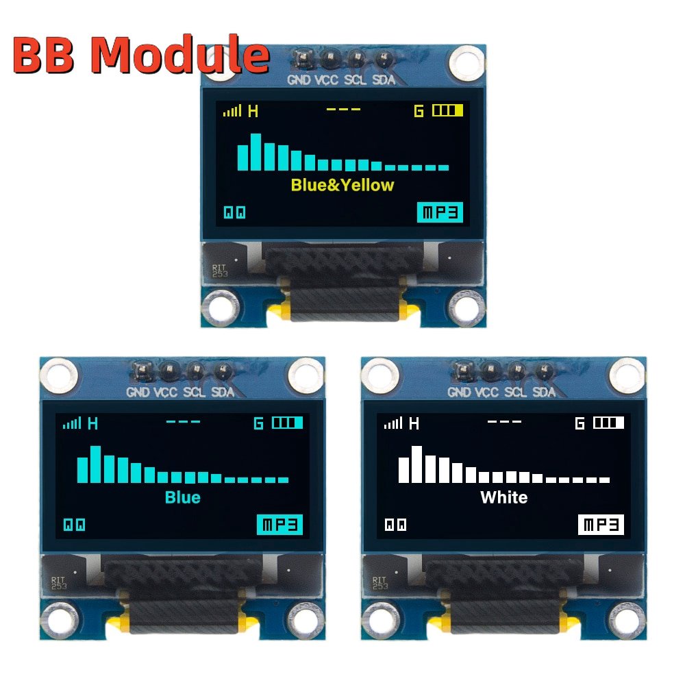 โมดูลหน้าจอ OLED 4pin 0.96 นิ้ว 0.96 นิ้ว OLED 128X64 0.96 นิ้ว IIC I2C สําหรับ arduino