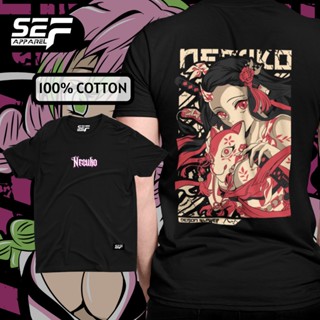 ↂ▣APPAREL Unisex 100% Cotton Black Anime Series Nezuko Demon Slayer Adult Best QualityFashionPrintin_03