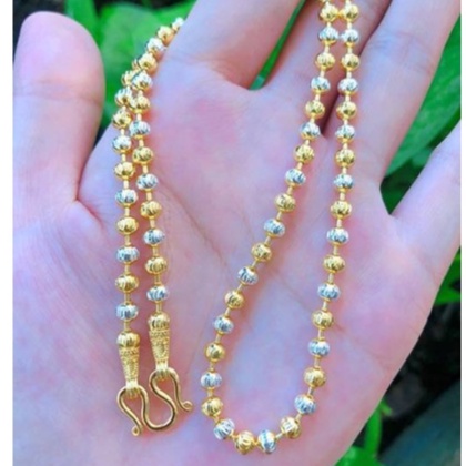THAIJY15 k130 สร้อยคอ 2 กษัตริย์ **ขนาด 3 มิล** หุ้มทอง24k เหมือนแท้ ไม่แพ้ ไม่ลอก ไม่ดำ