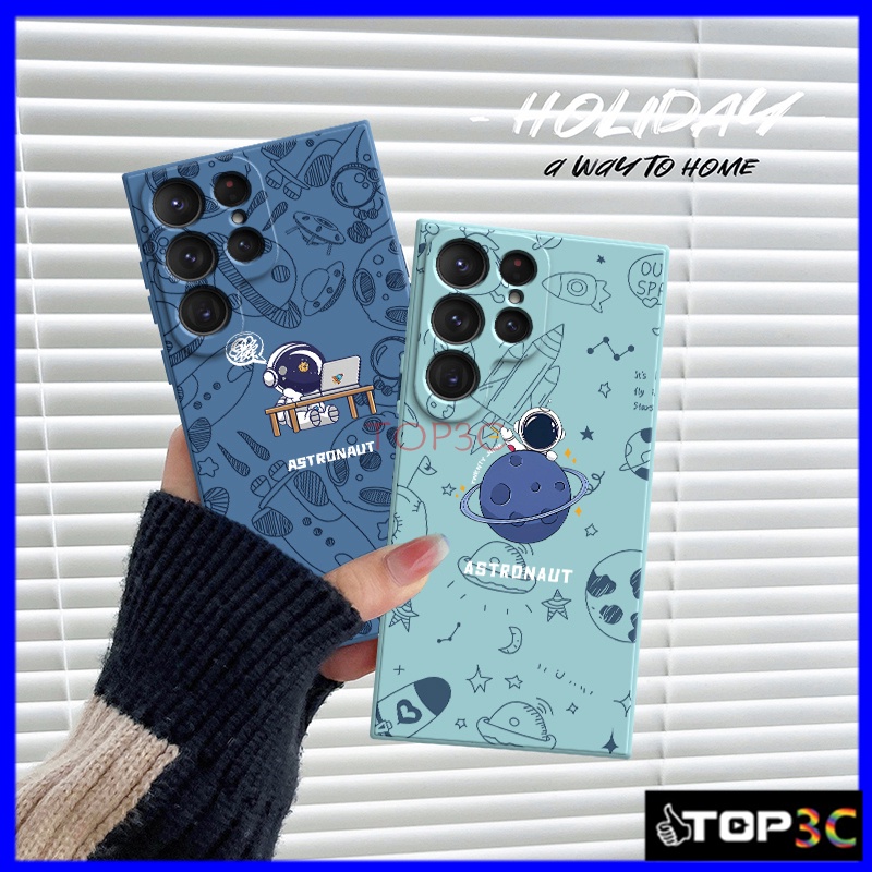 เคสโทรศัพท์ลายนักบินอวกาศ Nasa TKA สําหรับ Samsung S24/S23/S22/S21/S20, รองรับ Ultra/Plus/FE