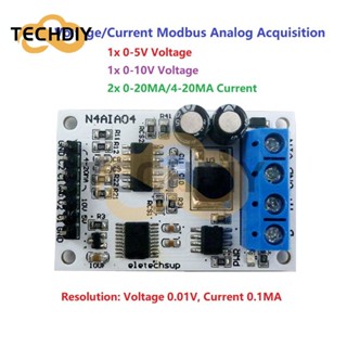 โมดูลแรงดันไฟฟ้าอะนาล็อก 4-20MA RS485 ADC Modbus RTU 4 ช่อง N4AIA04