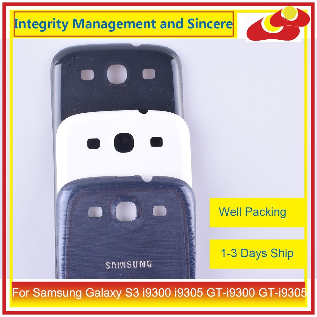 ฝาครอบแบตเตอรี่ด้านหลังสําหรับ Samsung Galaxy S3 I9300 I9305 I535 I747 L710 โทรศัพท์มือถือแผงกรอบประ