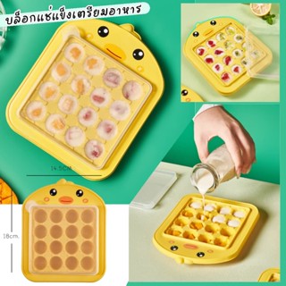 บล็อคน้ำแข็งจิ๋ว ชุดถาดทำน้ำแข็งลายเป็ด ใช้สำหรับฟรีซอาหารหรือทำน้ำแข็งใส