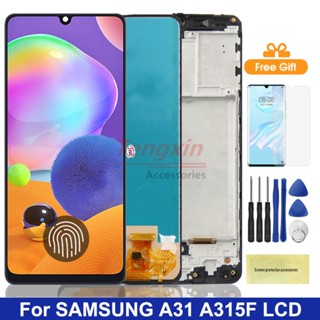 หน้าจอแสดงผล LCD A31 A315 A315F พร้อมกรอบ แบบเปลี่ยน สําหรับ Samsung Galaxy A31 A315