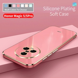 เคสโทรศัพท์มือถือ ซิลิโคนนิ่ม ทรงสี่เหลี่ยม กันกระแทก สําหรับ Honor Magic 5 Pro 5G 2023 5Pro Magic5 Pro 5Pro 5Lite Lite