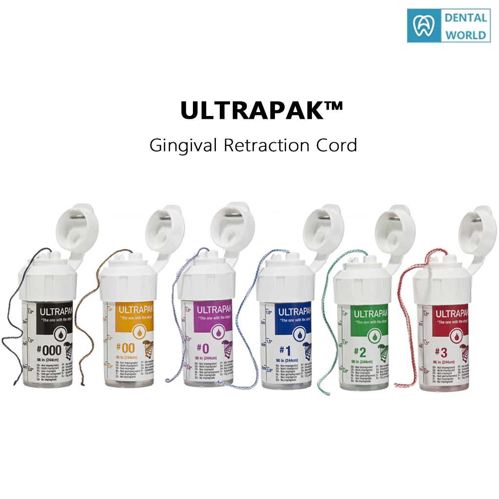 【dentalhome】Ultradent Ultrapak™ สายถัก #สายดึงดูดขิง สําหรับทันตกรรมโดเมน Ultrapak Retraction Cord