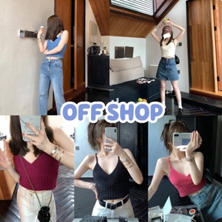 OFF SHOP พร้อมส่ง (OFF-54161) เสื้อสายเดี่ยวไหมพรม สีน่ารักมี5สี ใส่สบายมาก