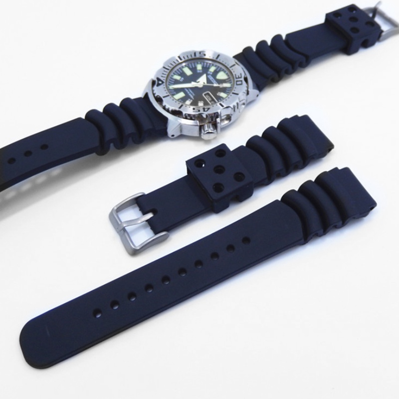 สายนาฬิกาข้อมือซิลิโคน สําหรับ Seiko Dive Watch พร้อม Water Ghost DAL0BP SKX007 SRPA21J1 ขนาด 18/20/22/24