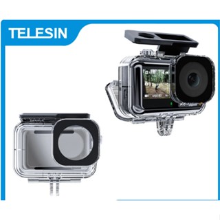 Telesin เคสกันน้ํา 45 เมตร อุปกรณ์เสริม สําหรับ DJI Action 3 DJI OSMO Action 3