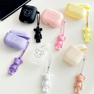 เคสหูฟังบลูทูธ ป้องกัน ลายหมี พร้อมจี้ สําหรับ AirPods Pro2 Pro 1 2 3 Pro 2