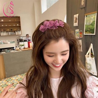 OCEANMAP Sweet Bow Duckbill Clip Temperament Women Hair Clip Korean Style Barrettes Hairpin Elegant Headwear Mesh Lovely Girl Hair Accessories/Multicolor