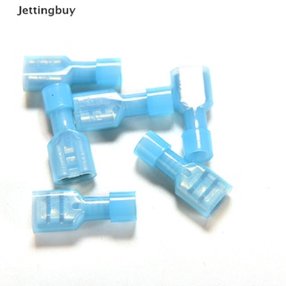 [Jettingbuy] ใหม่ พร้อมส่ง หางปลาเชื่อมต่อ ไนล่อน ตัวเมีย สีฟ้า 16-14AWG 50 ชิ้น