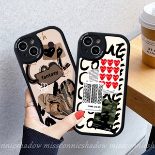 เคสโทรศัพท์มือถือ ลายกราฟฟิตี้หัวใจ Comme des Garcons สําหรับ Vivo Y36 Y16 Y11 Y17 Y02 Y35 Y20 Y22 Y21 Y02s Y20i Y12 Y22s Y30 Y33s Y51 V25E Y15s Y15 V23E V23 Y91 Y22s Y21A Y12i Y91C Y21s Y15A Y31