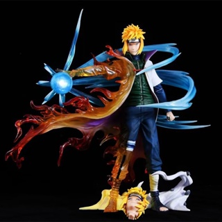 ขายดี ใหม่ โมเดลฟิกเกอร์ อนิเมะนารูโตะ Namikaze Minato Evil Gk Four Generations ขนาด 25 ซม. พร้อมไฟ Pvc สําหรับตกแต่งโต๊ะ เก็บสะสม