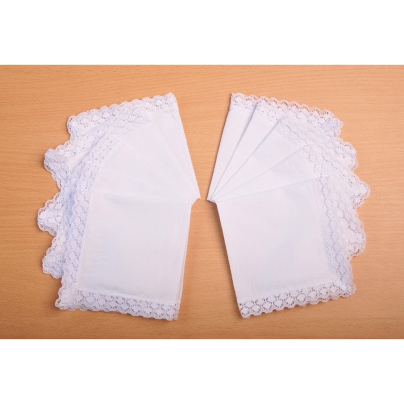 XGB 23x25เซนติเมตรผู้ชายผู้หญิงผ้าฝ้ายผ้าเช็ดหน้าแข็งสีขาว ผ้าเช็ดหน้า กระเป๋าลูกไม้ตัดผ้าขนหนู - รูปที่ 6