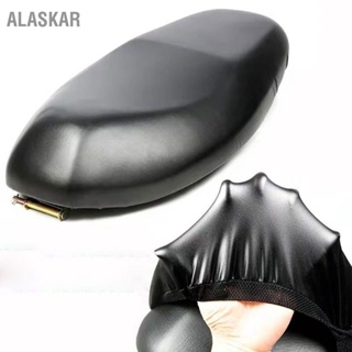 ALASKAR รถจักรยานยนต์ Universal Seat Cover สัมผัสสบายกันน้ำ PU หนังเบาะรองนั่งสำหรับรถมอเตอร์ไซด์