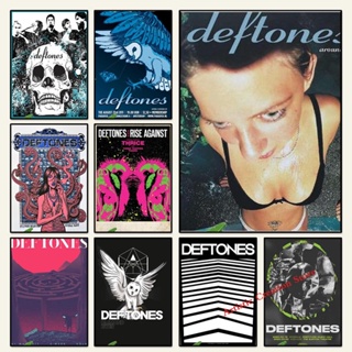 โปสเตอร์กระดาษคราฟท์ พิมพ์ลายนักร้อง Deftones สไตล์วินเทจ สําหรับตกแต่งผนังห้องนอน ครอบครัว