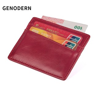 Genodern กระเป๋าใส่เหรียญ หนังแท้ หลายช่อง สําหรับใส่บัตร RFID