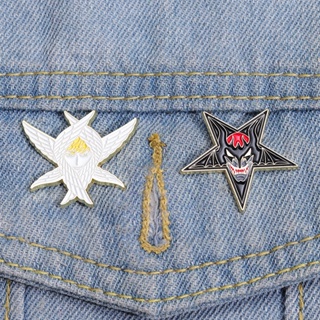 เครื่องประดับ เข็มกลัด รูปการ์ตูนอนิเมะ Devil and Angel Pins Evil and Justice Lapel สําหรับเพื่อน