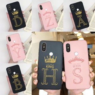 เคสโทรศัพท์มือถือ ซิลิโคนนิ่ม บางมาก พิมพ์ลายมงกุฎ สีดํา และสีชมพู หรูหรา คุณภาพสูง สําหรับ Xiaomi Mi A2 Xiaomi Mi 6X