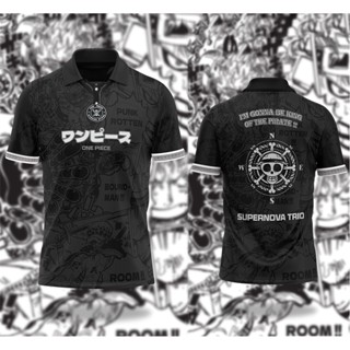 เสื้อกีฬาแขนสั้น คอปก ผ้าไมโครไฟเบอร์ ลาย One Piece Store สไตล์เรโทร 2023