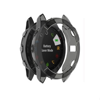 สําหรับ Garmin Fenix 6X TPU ครึ่งหนึ่ง ครอบคลุม สมาร์ทวอทช์ เคสป้องกัน