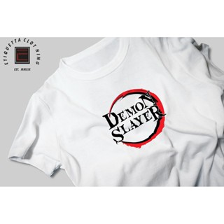 พร้อมส่ง Anime Shirt - DemonSlayer - Title Logo การเปิดตัวผลิตภัณฑ์ใหม่ T-shirt