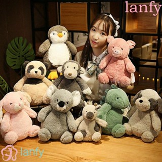 Lanfy หมอนตุ๊กตานุ่ม รูปการ์ตูนไดโนเสาร์ เพนกวิน โคอาล่า ลิง กระต่ายน่ารัก สําหรับตกแต่งบ้าน