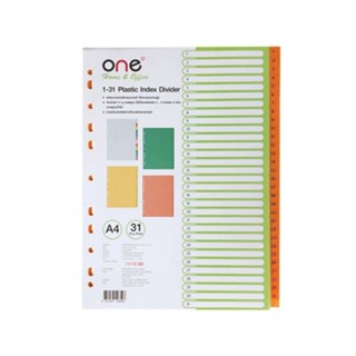 ONE อินเด็กซ์พลาสติก (1-31) คละสี ONE