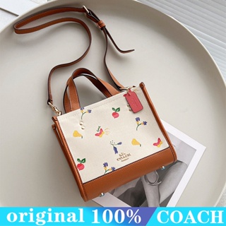 COACH c8253 dempsey Tote 22 กระเป๋าถือผู้หญิง/กระเป๋าช้อปปิ้ง/พิมพ์ลาย/กระเป๋าโท้ทสี่เหลี่ยม