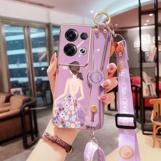 เคสโทรศัพท์มือถือ ลายเด็กผู้หญิงสวยหรู พร้อมสายคล้องยาว สําหรับ infinix Smart 7 X6515 infinix Note 30i