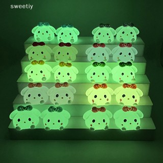 Sweetiy ใหม่ เครื่องประดับ รูปกระต่ายน่ารัก สามมิติ เรืองแสง DIY 5 ชิ้น