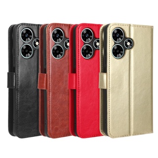 เคสโทรศัพท์หนัง PU ฝาพับแม่เหล็ก พร้อมช่องใส่บัตร สําหรับ Infinix Hot 30i X669C