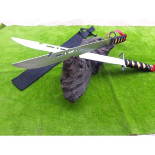 มีด Samurai. 55 cm. ใบมีดสแตนเลสใบเจาะรุพอสวยงาม ยาวรวมด้าม55cm.