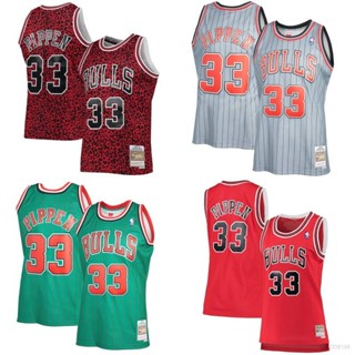 เสื้อกีฬาแขนสั้น ลายทีม Motion NBA Jersey ChicagoBulls No. Vmzo เสื้อกั๊กกีฬา คลาสสิก พลัสไซซ์ ที่ระลึก 33 ชิ้น 305002