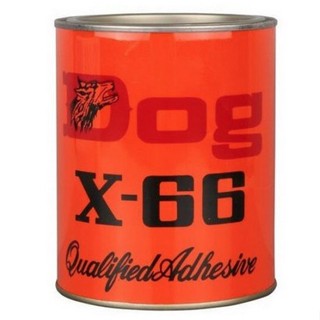 เทปและกาว DOG X-66 กาวยางอเนกประสงค์ ตราหมา 500 กรัม (1/4 กล.) กาวสำหรับติดฉนวน PE