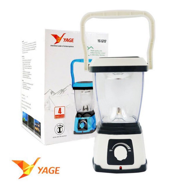 Lighting Shop YAGE โคมไฟตะเกียง LED รุ่นYG-5717 ตะเกียงแบบชาร์ทไฟ และโซล่าเชลล์ รับประกัน เสียเปลี่ย