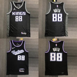 Motion ครบรอบ 75 ปี 22 ปี NBA Kings City Edition No. เสื้อกีฬาแขนสั้น ลายทีมสุนัขจิ้งจอก สีขาว ช็อกโกแลต 55 Guilheres 5 ชิ้น 221124