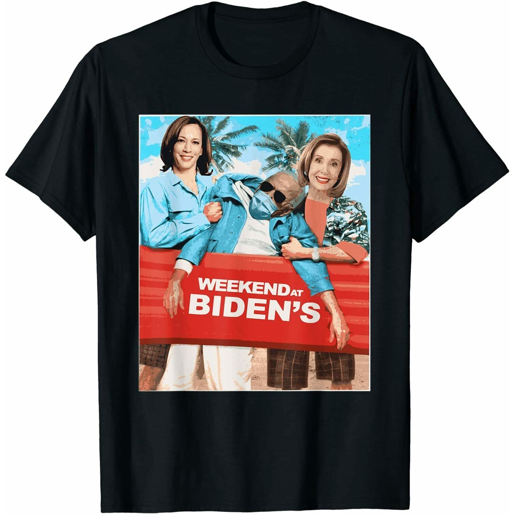 ถูกสุดๆเสื้อยืด พิมพ์ลาย Weekend at Biden's funny Joe Biden President ของขวัญ S-3XL QDCSรหัสเต็ม