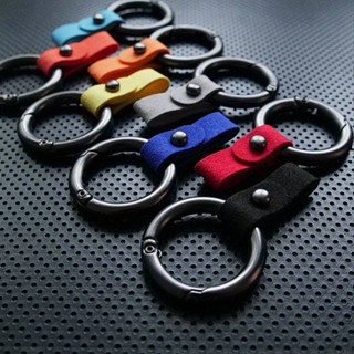 Fashion Brand Suede Car Key Ring Metal Hanging Buckle Car Key Chain Pendant Simple Creative Fashion car keychain