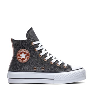 Converse รองเท้าผ้าใบ Sneakers คอนเวิร์ส CTAS LIFT FOREST GLAM HI BLACK ผู้หญิง สีดำ - A01301CH2BKXX