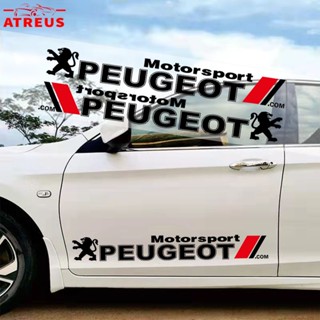 Peugeot สติกเกอร์กันรอยขีดข่วน ติดด้านข้างประตูรถยนต์ ป้องกันรอยขีดข่วน สำหรับติดประตูรถยนต์ สําหรับ Peugeot 206 208 207 307 308 2008 3008 508 408 5008 406