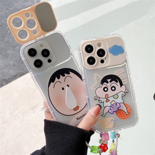 เคสโทรศัพท์มือถือ กันกระแทก ลายการ์ตูนชินจังจอมแก่นน่ารัก พับได้ พร้อมกระจก สําหรับ VIVO S7 S7E S9 S9E S10 S12 S15 S15E S16 S16E Pro Y73S T1 5G V20 V23 V25 V27 Pro