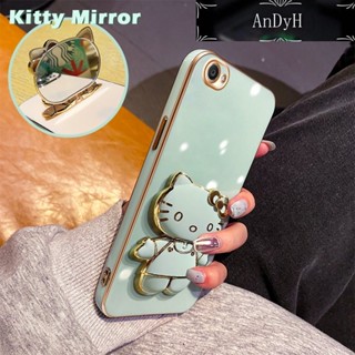 Andyh เคสโทรศัพท์มือถือ แบบกระจก พับได้ ลายการ์ตูน Hello Kitty สําหรับ vivo Y65 Y66