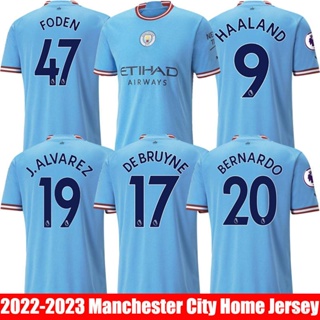 เสื้อยืด ลายทีมชาติฟุตบอล Haaland Bernardo Foden Alvarez Grealish De Bruyne Jersey YP2 2022-2023 พลัสไซซ์ PY2