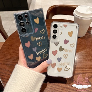 เคสโทรศัพท์มือถือ ซิลิโคนนิ่ม กันกระแทก กันรอยกล้อง ลาย Nice Love สําหรับ Samsung Galaxy S23 Ultra S22 S21 Plus S20 FE A30 A32 A03 Core