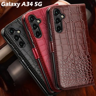 เคสโทรศัพท์มือถือ แบบฝาพับแม่เหล็ก สําหรับ Samsung Galaxy A34 A34 5G A34 5G A 34 SM-A346E A346B A34