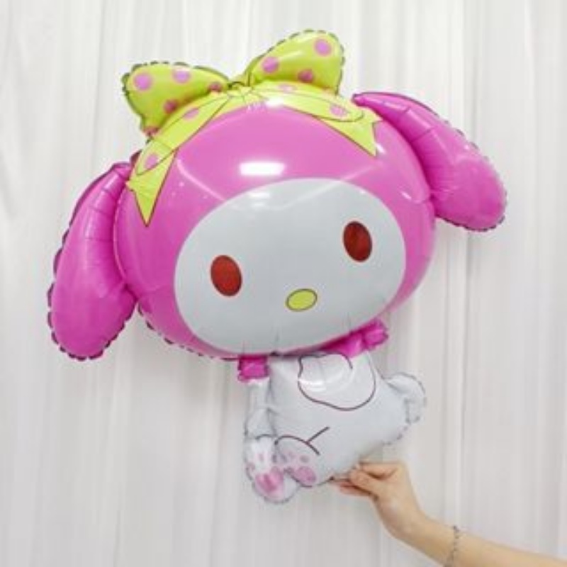 SANRIO ลูกโป่งฟอยล์ฮีเลียม อลูมิเนียม ลาย Kuromi My Melody Cinnamon 3D สร้างสรรค์ สําหรับตกแต่งปาร์ตี้วันเกิดเด็ก