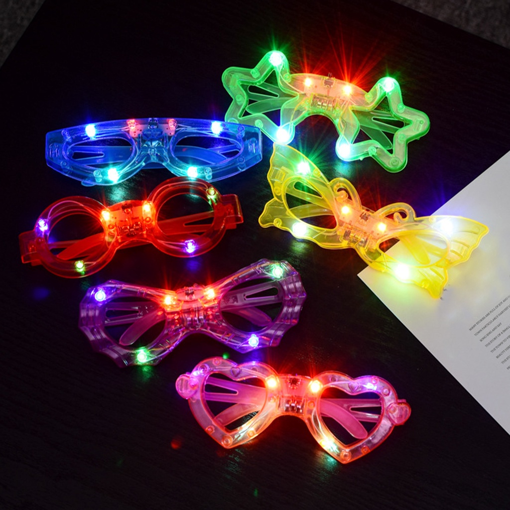 【สามารถส่งจากคลังสินค้าที่ไทยได้】แว่นตากันแดด มีไฟ Led เรืองแสงในที่มืด เหมาะกับงานปาร์ตี้ - รูปที่ 4