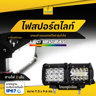 1ชิ้น LED 12V-24V ไฟสปอร์ตไลท์ รถยนต์ รถมอเตอร์ไซค์ รถบรรทุก และรถทั่วไป ( (MoonlightW)